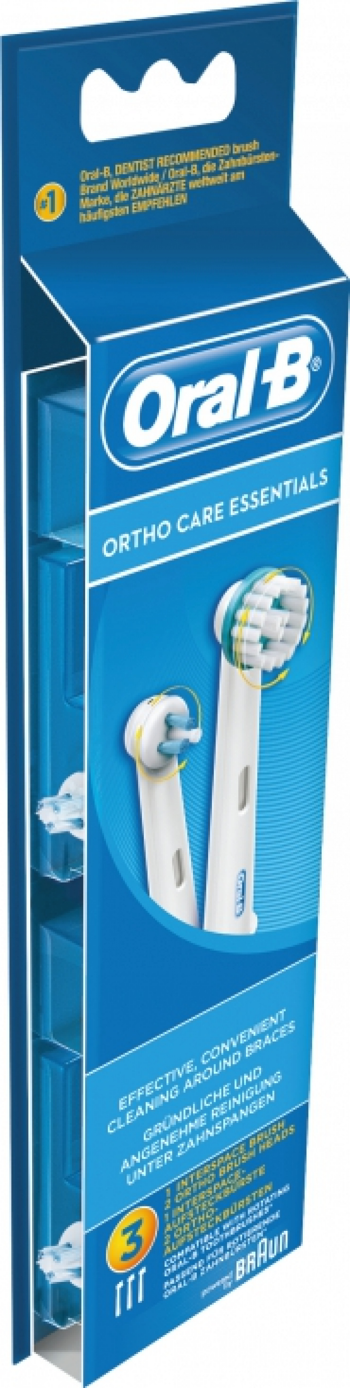 Oral-B Ortho Care Essentials Borsthuvuden 3 st i gruppen MUNVÅRD / Borsthuvuden hos Tandshopen.se ZupperWorld AB (P849735)