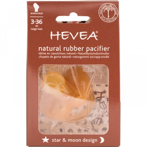 Hevea Napp Naturgummi Stjrna & Mne 3-36 mn 1 st i gruppen NAPPAR / Hevea Nappar hos Tandshopen.se ZupperWorld AB (114582)