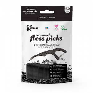 The Humble Co Dental Floss Charcoal Picks 50 st