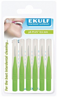 EKULF Mellanrumsborste PH PLUS+ grön 0,6 mm