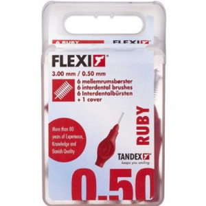 Tandex Flexi Mellanrumsborste Mörkröd 0,5 mm