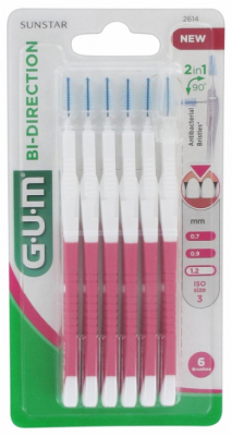 GUM Bi-Direction mellanrumsborste 6 st 1,2 mm