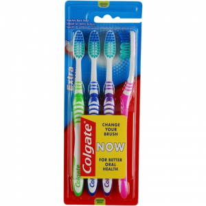 Colgate Extra Clean Tandborste Medium 4 st 