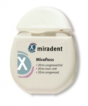 Miradent Mirafloss Tandtråd Ovaxad 20 m