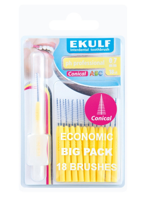 EKULF Mellanrumsborste  pH 12 st  0,7 mm Conical