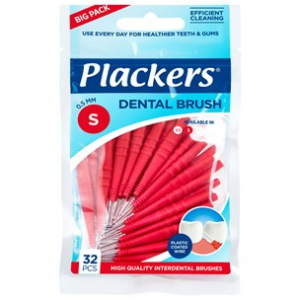 Plackers Dental Brush S 0,5 mm röd