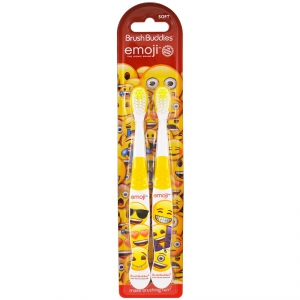 Brush Buddies Emoji Tandborste Mjuk 3+ år 2 st