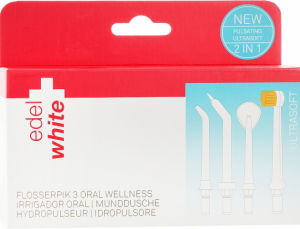 edel+ white flosserpik brush head 2 in 1