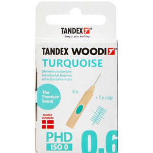 Tandex mellanrumsborste Woodi Turquois 0,6 mm