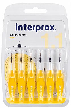 Interprox Mellanrumsborste Gul 1,1 mm 6 st