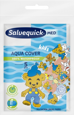 SalvequickMED Aqua Cover Kids 5 st i gruppen BARNAPOTEKET - Barnens Hälsa / Barnplåster hos Tandshopen.se ZupperWorld AB (756788)