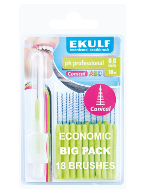 EKULF Mellanrumborste pH 18 st 0,8 mm Conical