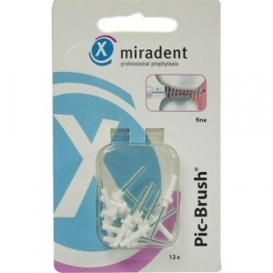 Miradent Pic-Brush Vit utbytesborstar 6 st 0,6 mm