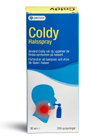 Coldy Halsspray 30 ml i gruppen APOTEKSVAROR / Förkylning hos Tandshopen.se ZupperWorld AB (821566)