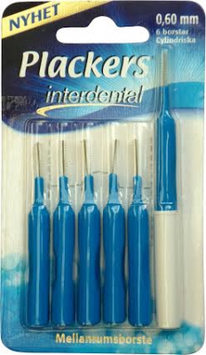 Plackers Interdental mellanrumsborstar 0,6 mm 6 st