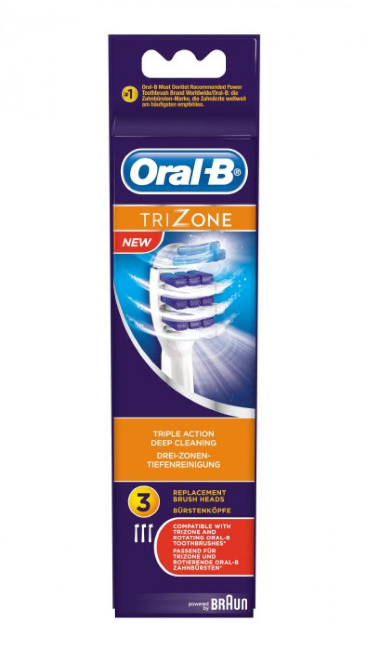 Oral-B TriZone Borsthuvud 3 st i gruppen MUNVÅRD / Borsthuvuden / Varumärken borsthuvud hos Tandshopen.se ZupperWorld AB (052647)
