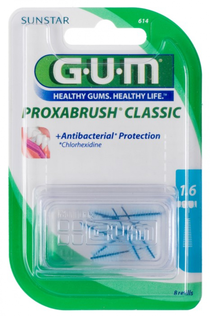 GUM Proxabrush Classic 1,4 mm Refill 8 st i gruppen MUNVÅRD / Protes & Tandställning hos Tandshopen.se ZupperWorld AB (070942906142)