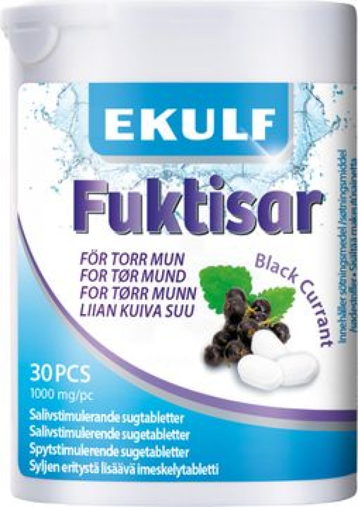 EKULF Fuktisar Black Currant 30 st i gruppen MUNVÅRD / Muntorrhet hos Tandshopen.se ZupperWorld AB (1003)