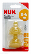 NUK First Choice+ Dinapp Latex 6 mån + medium 2 st