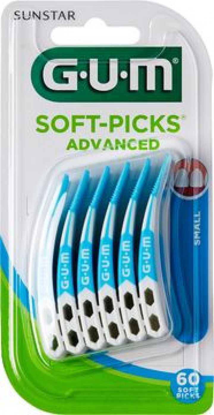 GUM Soft-Picks Advanced Small 60 st i gruppen MUNVÅRD / Mellanrumsborstar / GUM mellanrumsborstar hos Tandshopen.se ZupperWorld AB (21533)