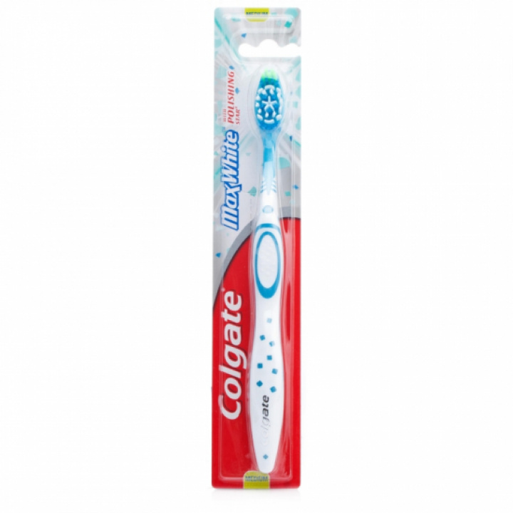 Colgate MaxWhite Tandborste Medium 1 st i gruppen MUNVÅRD / Tandborstar / Medium hos Tandshopen.se ZupperWorld AB (2311119)