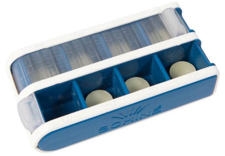 Schine Pill Box Small Blå i gruppen HJÄLPMEDEL / Doseringshjälpmedel hos Tandshopen.se ZupperWorld AB (231231239)