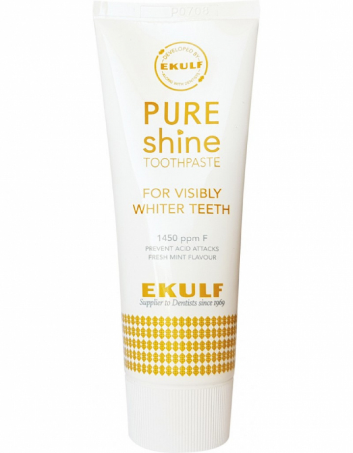 Ekulf Pure shine Tandkräm 75 ml i gruppen MUNVÅRD / Tandblekning hos Tandshopen.se ZupperWorld AB (2312345611)
