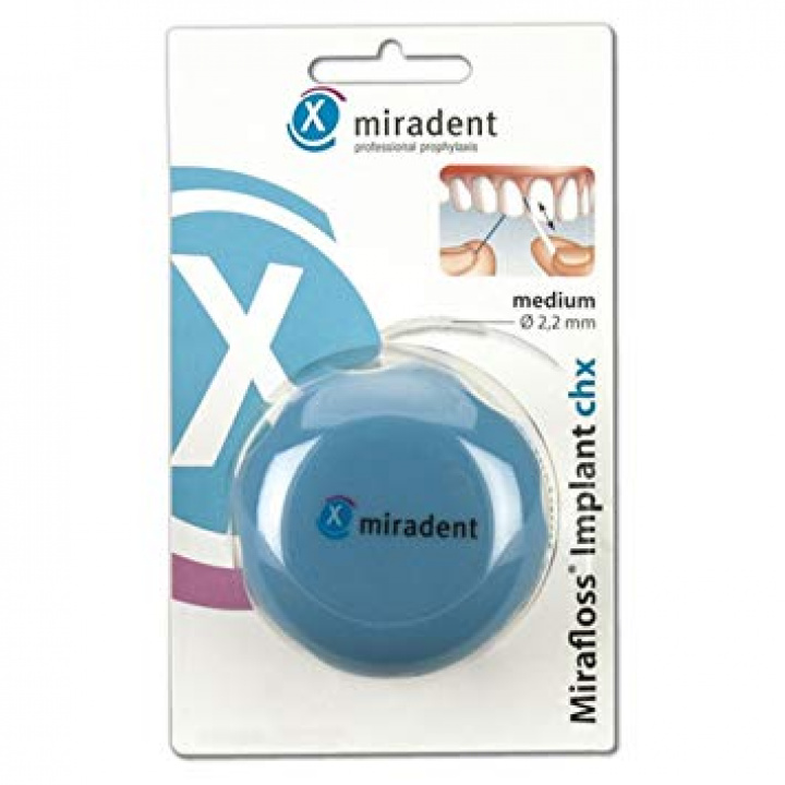 Miradent Mirafloss Implant Blå 50 st 2,2 mm i gruppen MUNVÅRD / Tandtråd & Tandpetare / Tandtråd hos Tandshopen.se ZupperWorld AB (231234)