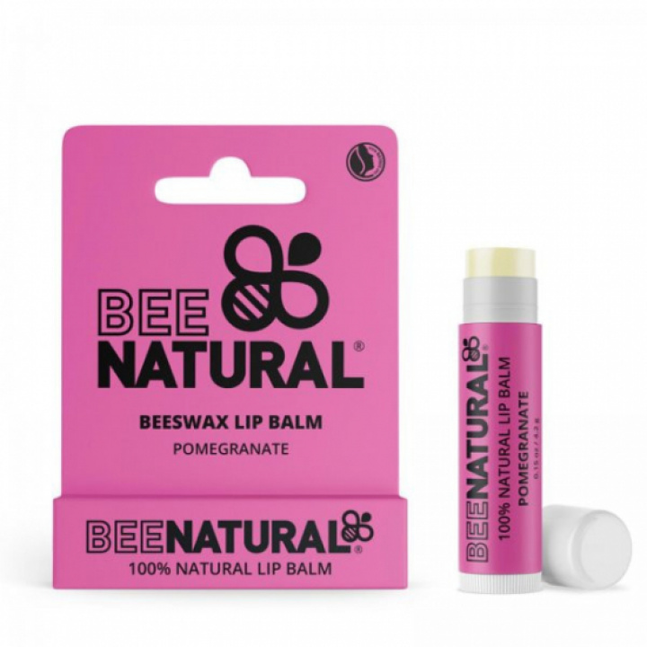 Bee Natural Pomegranate Lip Balm i gruppen MUNVÅRD / Läppar / Ekologisk Läppvård hos Tandshopen.se ZupperWorld AB (2314456)