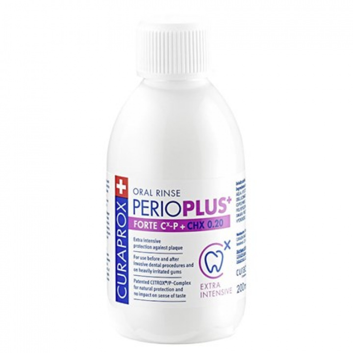 Curaprox Perio Plus+ Forte munskölj 0,20% 200 ml i gruppen MUNVÅRD / Munskölj / Känsliga Tandhalsar hos Tandshopen.se ZupperWorld AB (2328)
