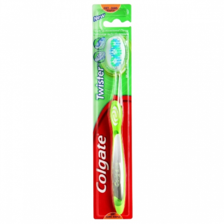 Colgate Twister Tandborste Mjuk 1 st i gruppen MUNVÅRD / Tandborstar / Mjuk hos Tandshopen.se ZupperWorld AB (23400009)