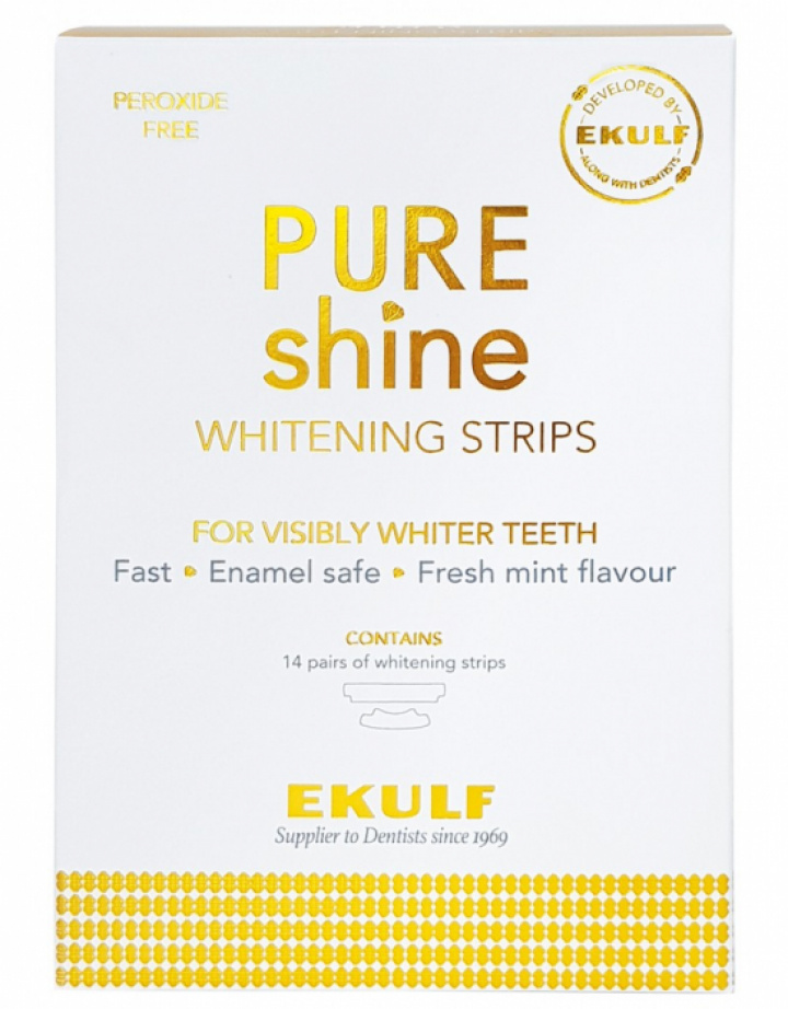 Ekulf Pure Shine Whitening Strips 14st i gruppen MUNVÅRD / Tandblekning hos Tandshopen.se ZupperWorld AB (234189)