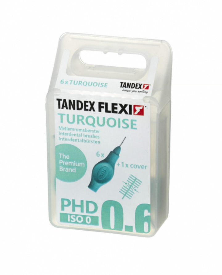 Tandex Flexi PHD Turquoise 0,6 mm i gruppen MUNVÅRD / Mellanrumsborstar hos Tandshopen.se ZupperWorld AB (2342347)