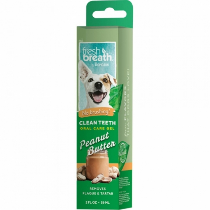 Tropiclean Fresh Breath Gel Penaut Butter 59 ml i gruppen MUNVÅRD DJUR hos Tandshopen.se ZupperWorld AB (2343454567)