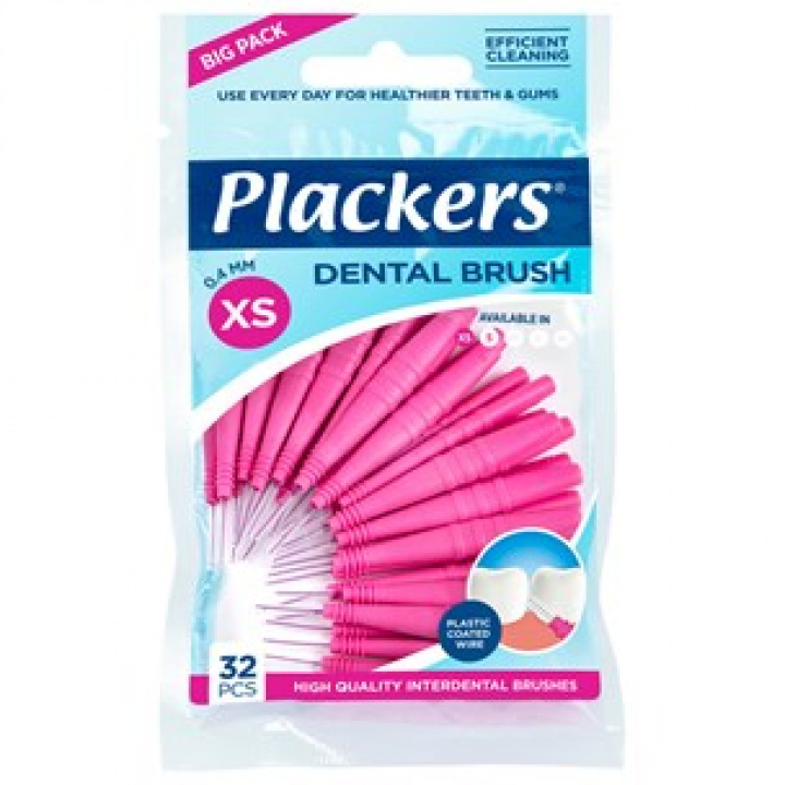 Plackers Dental Brush XS 0,4 mm rosa 32 st i gruppen MUNVÅRD / Mellanrumsborstar hos Tandshopen.se ZupperWorld AB (2345)
