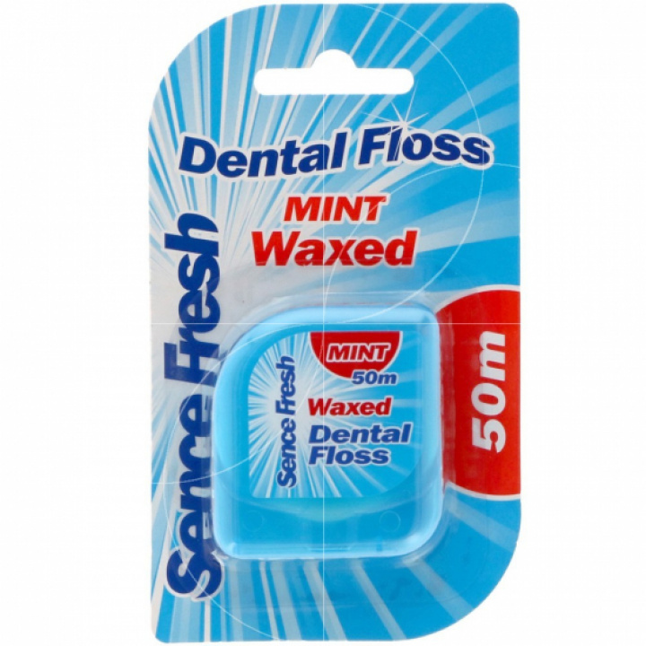 SenceFresh Dental Floss Mint Waxed 50 m i gruppen MUNVÅRD / Tandtråd & Tandpetare / Tandtråd hos Tandshopen.se ZupperWorld AB (2349173)