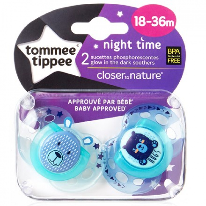 Tommee Tippee Night Time 18-36 mån 2 st i gruppen NAPPAR / Tommee Tippee Nappar hos Tandshopen.se ZupperWorld AB (23555645)