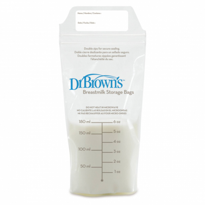 Dr Brown Mjölkförvarings-påsar 180 ml i gruppen BARNTANDVÅRD / Amning & Mata hos Tandshopen.se ZupperWorld AB (2454561)