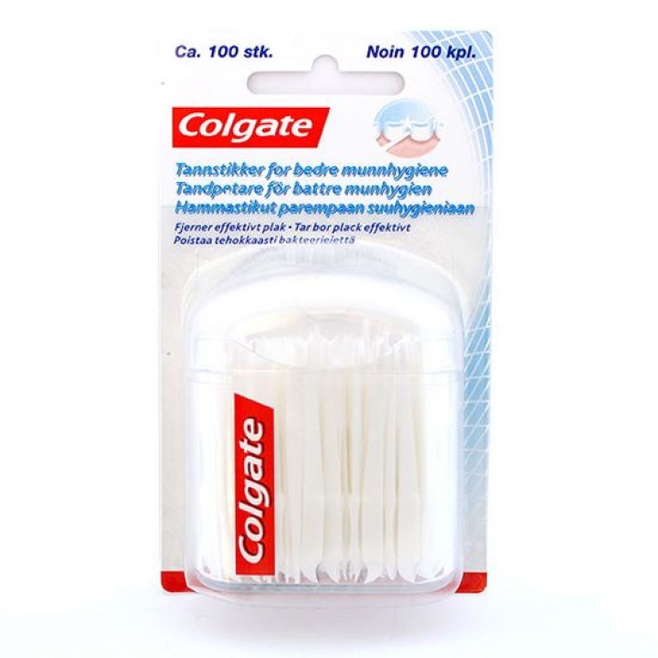 Colgate Plasttandstickor 100 st i gruppen MUNVÅRD / Tandtråd & Tandpetare / Tandsticka hos Tandshopen.se ZupperWorld AB (250085)