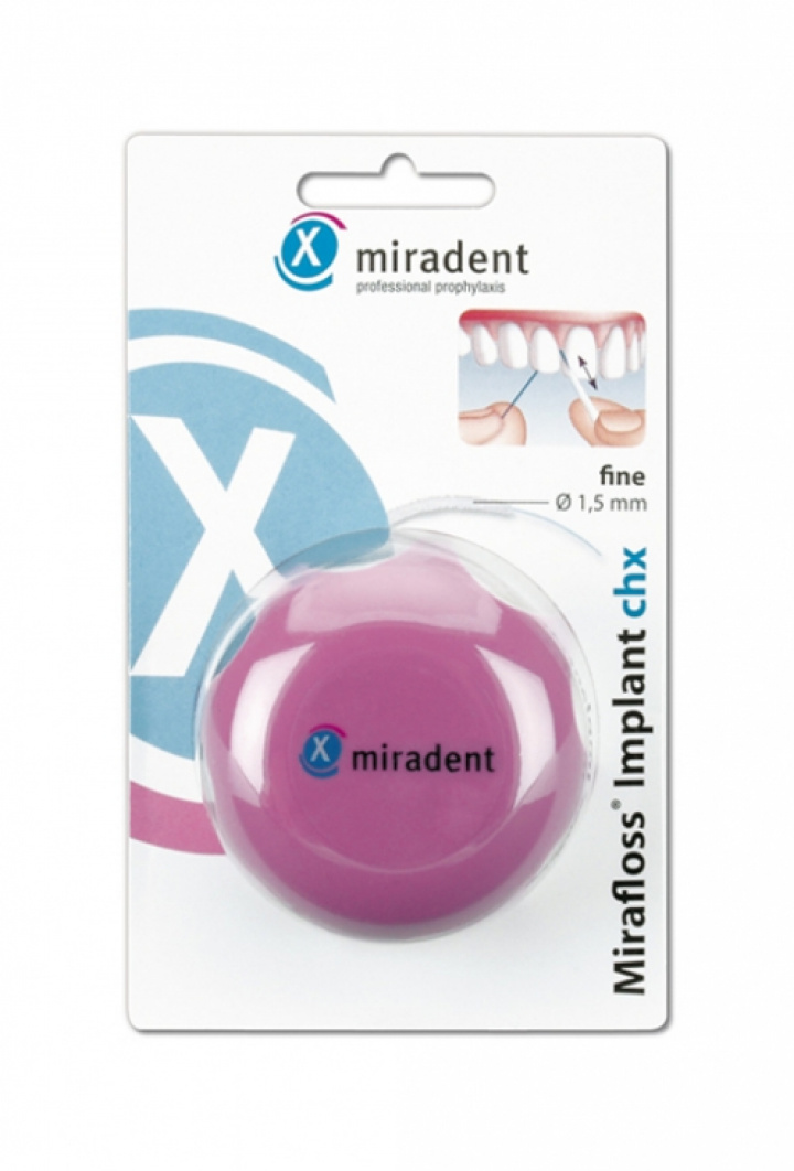 Miradent Mirafloss Implant Rosa 50 st 1,5 mm i gruppen MUNVÅRD / Protes & Tandställning hos Tandshopen.se ZupperWorld AB (290456)