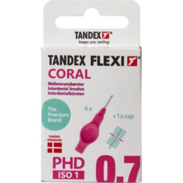 Tandex Flexi PHD Coral 0,7 mm i gruppen MUNVÅRD / Mellanrumsborstar hos Tandshopen.se ZupperWorld AB (3224)