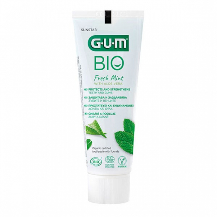 GUM BIO Tandkräm 75 ml i gruppen MUNVÅRD / Tandkräm / Ekologisk Tandkräm hos Tandshopen.se ZupperWorld AB (3228)