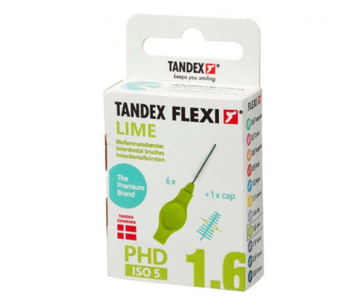 Tandex Flexi PHD Lime 1,6 mm i gruppen MUNVÅRD / Mellanrumsborstar hos Tandshopen.se ZupperWorld AB (323445)