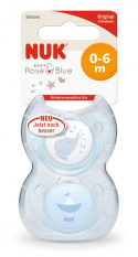 NUK Napp Baby Rose Blue 0-6 mån 2 st