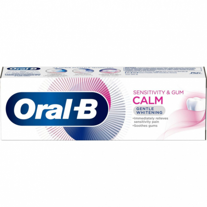 Oral-B Sensitivity & Gum Calm Gentle Whitening 75 ml i gruppen MUNVÅRD / Tandkräm hos Tandshopen.se ZupperWorld AB (32556)