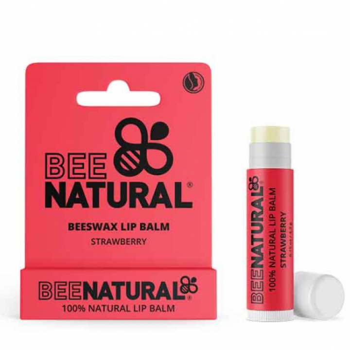 Bee Natural Strawberry Lip Balm i gruppen MUNVÅRD / Läppar / Mjuka Läppar hos Tandshopen.se ZupperWorld AB (4323345)