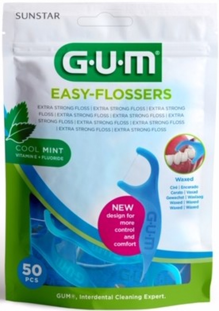 GUM Easy-Flossers 50 st i gruppen MUNVÅRD / Tandtråd & Tandpetare / Tandtrådsbygeln hos Tandshopen.se ZupperWorld AB (4434561)