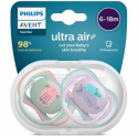 Philips Avent Ultra Air napp 6-18 månader Lila & Grön 2 st