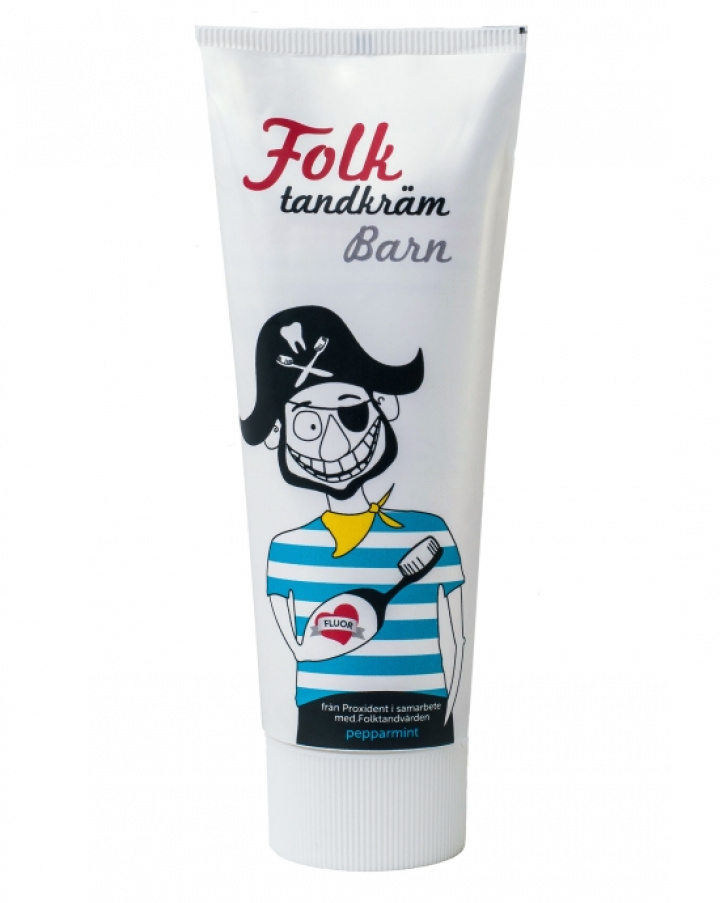 Folktandkräm Barn Kapten Folke 0-6 år 75 ml i gruppen BARNTANDVÅRD hos Tandshopen.se ZupperWorld AB (5060)