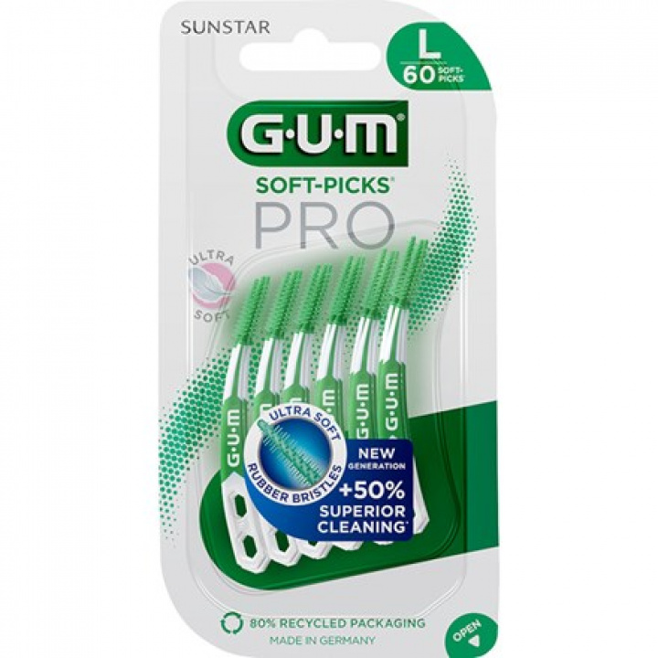 GUM Soft-Picks PRO Large 60st i gruppen MUNVÅRD / Mellanrumsborstar / GUM mellanrumsborstar hos Tandshopen.se ZupperWorld AB (5544234)